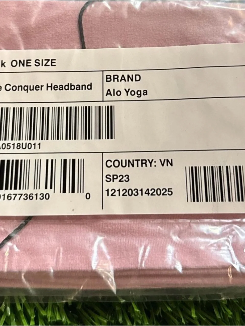ALO Yoga Pink Performance Headband with Subtle Logo